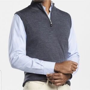 Peter Millar Mens XL Crown Soft Merino‎ Silk-Wool Quarter-Zip
